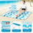 4 PCS Beach Umbrella Set with 2 Foldable Chairs & Picnic Blanket, Tilt Mechanism Blue-555178133