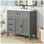 Ensemble de tiroirs de meuble-lavabo gris-121101128