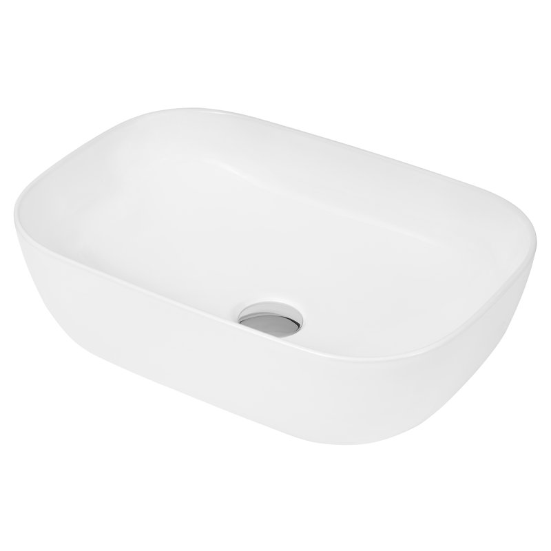 Hudson Reed 454.9mm White Vitreous China Rectangular Countertop Basin Bathroom Sink