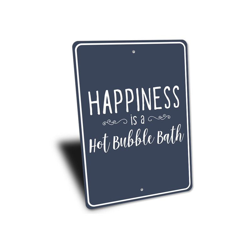 Plaque en aluminium pour bain moussant, H 18 po x l 12 po x P 0,06 po