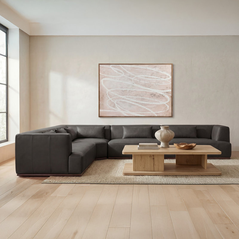 Julian L-Shaped Sectional Deep Brown, Deep Brown