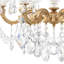 La Scala 6 Light 23in x 25in Chandelier in Parchment Gold with Clear Radiance Crystals-201696807-201696800