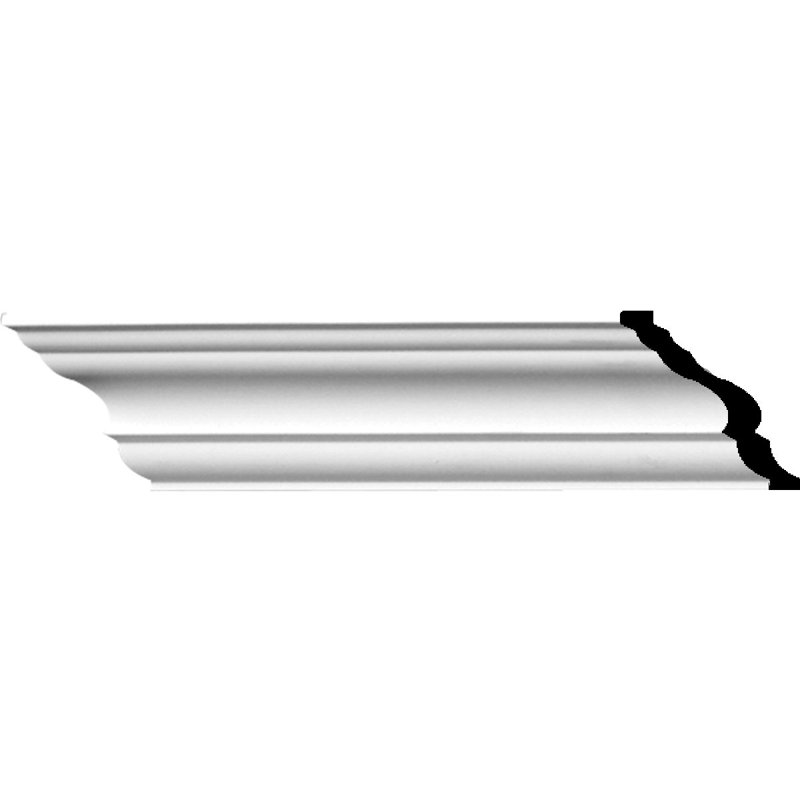 94.5" White Polyurethane Smooth Crown Moulding