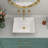 15" White Ceramic Square Vessel Bathroom Sink