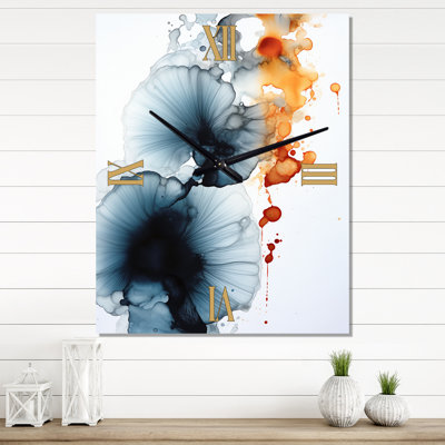 Gennia - Horloge murale peinture abstraite