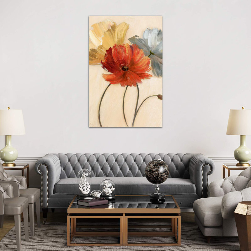 Poppy Palette I - Wrapped Canvas Painting, 152.5 cm H x 101.5 cm W