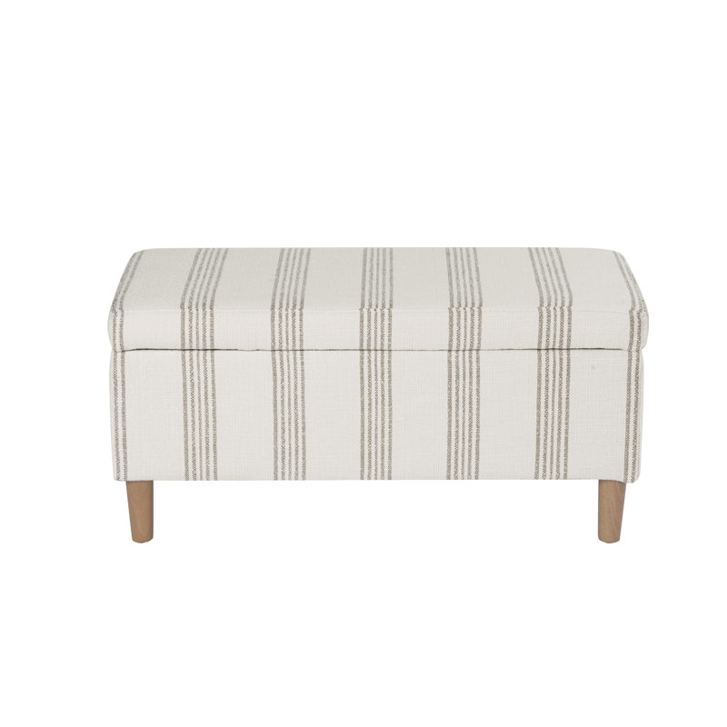 Banc de rangement rembourré Besart, Brown Stripe