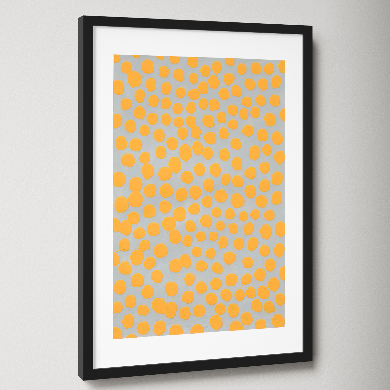 Saffron On Gray by Michela Sorrentino, Black, 25" H x 17.5" W x 1.25" D