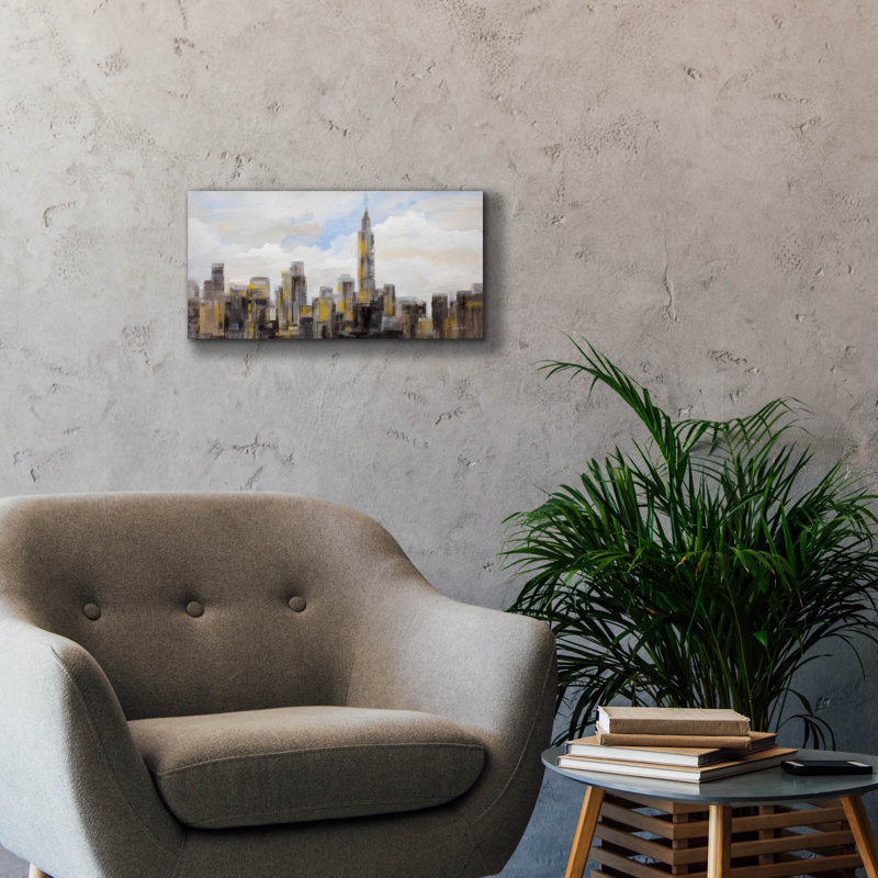 «Manhattan Clouds» par Silvia Vassileva, art mural sur toile, H 12 po x l 24 po x P 0,75 po