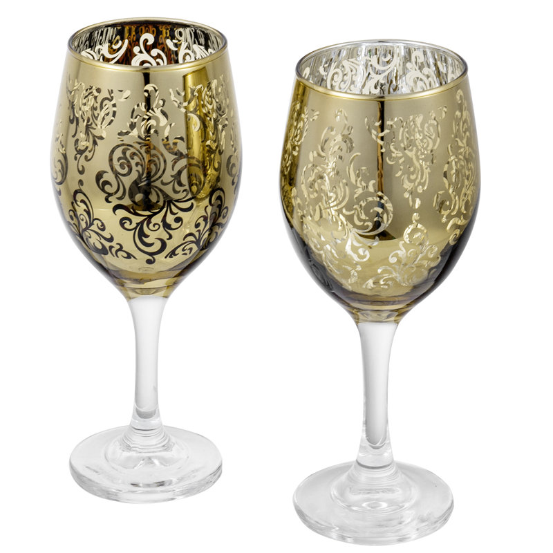 Gold Plated 295.7ml Wine Glass