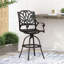 Tabouret de bar pivotant en fonte d'aluminium
