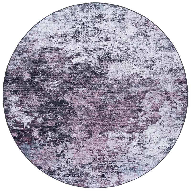 Olivera Area Rug with Non-Slip Backing, Round 4"