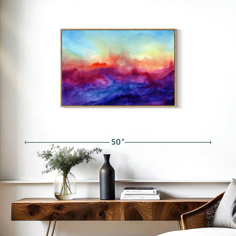 Arpeggi, 31" X 21", Floating Frame Natural Wood