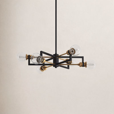 Tommie 6 - Light Dimmable Sputnik Modern Linear Chandelier