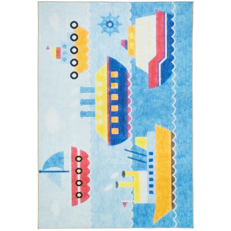 Tapis bleu Trym, Rectangle 4 pi x 6 pi