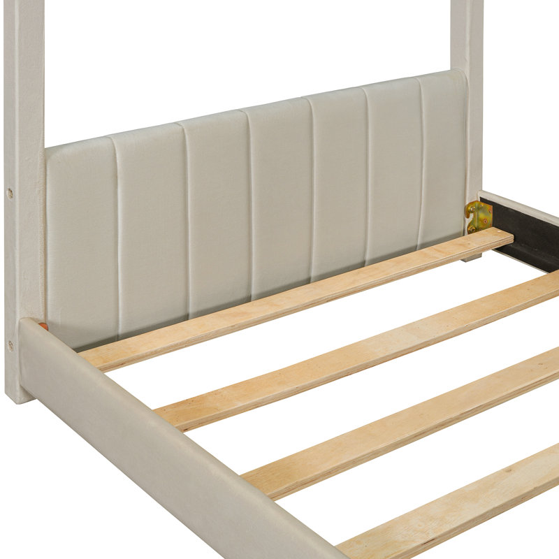 Lit simple en velours - offrant un espace de sommeil confortable et élégant dans un environnement de sommeil sécuritaire
