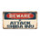 Beware of Attack Shiba Inu Aluminum Plate Frame