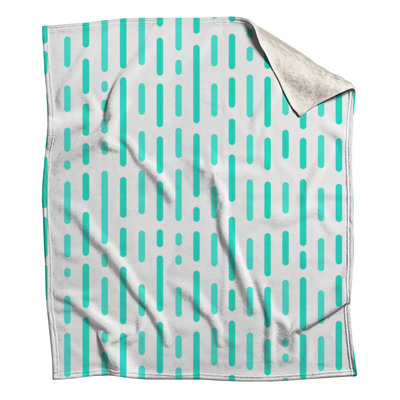 Couvertures turquoise à lignes verticales