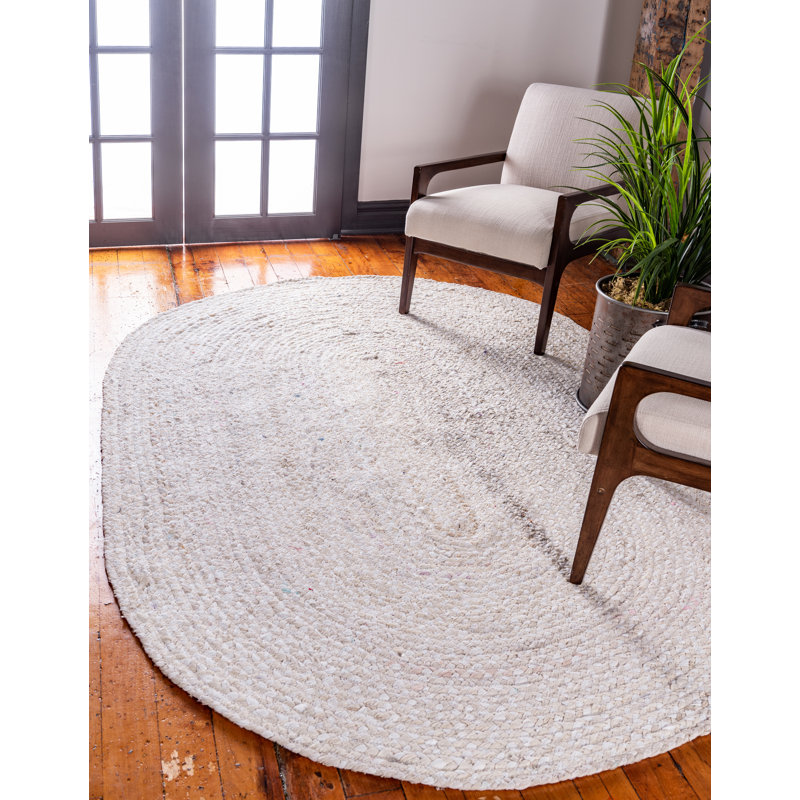Asaun Cotton Indoor Rug, Oval 5'1" x 8'