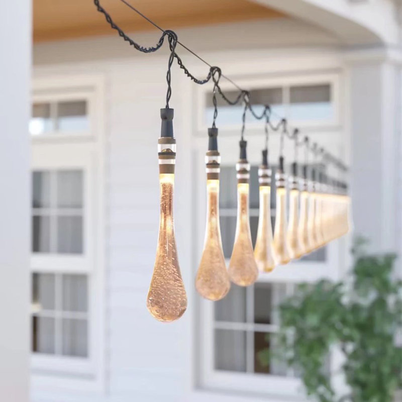 Pat 20' Outdoor LED Solar Powered 30 - Bulb Fairy String Light