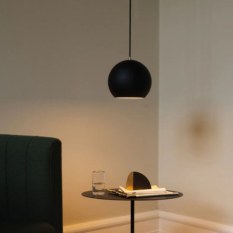 Luminaire suspendu dôme Barnsdale, Black, Noir