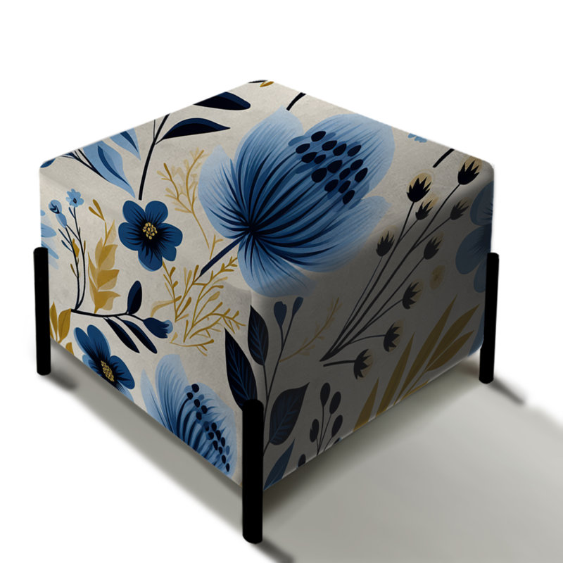 Repose-pieds Nordic Yellow Blue Garden Dreams II - Floral