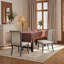 Ensemble de 2 chaises de salle à manger rembourrées à finition chêne gris - Élégantes chaises d'appoint traditionnelles en tissu avec lignes courbes-2060261995