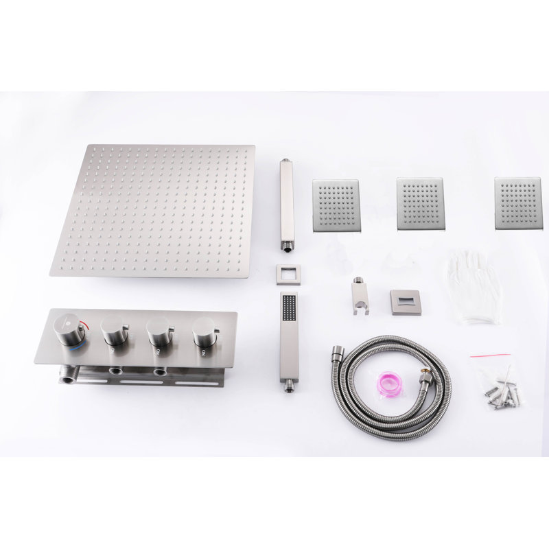 All-In-One Kit with Rough in-Valve, Brushed Nickel