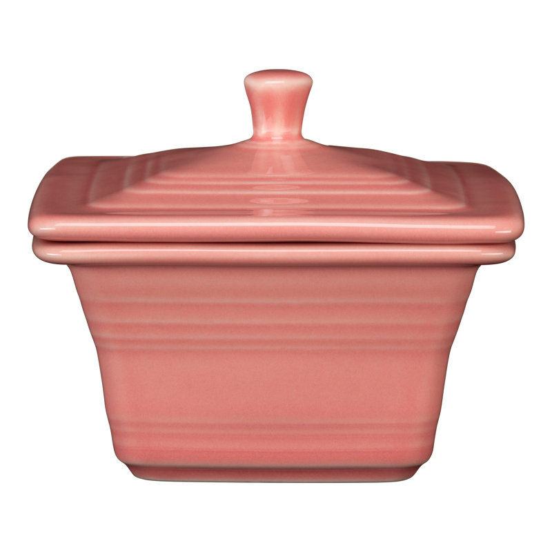 Fiesta Covered Box 4 5/8 Inch x 3 3/4 Inch, Peony