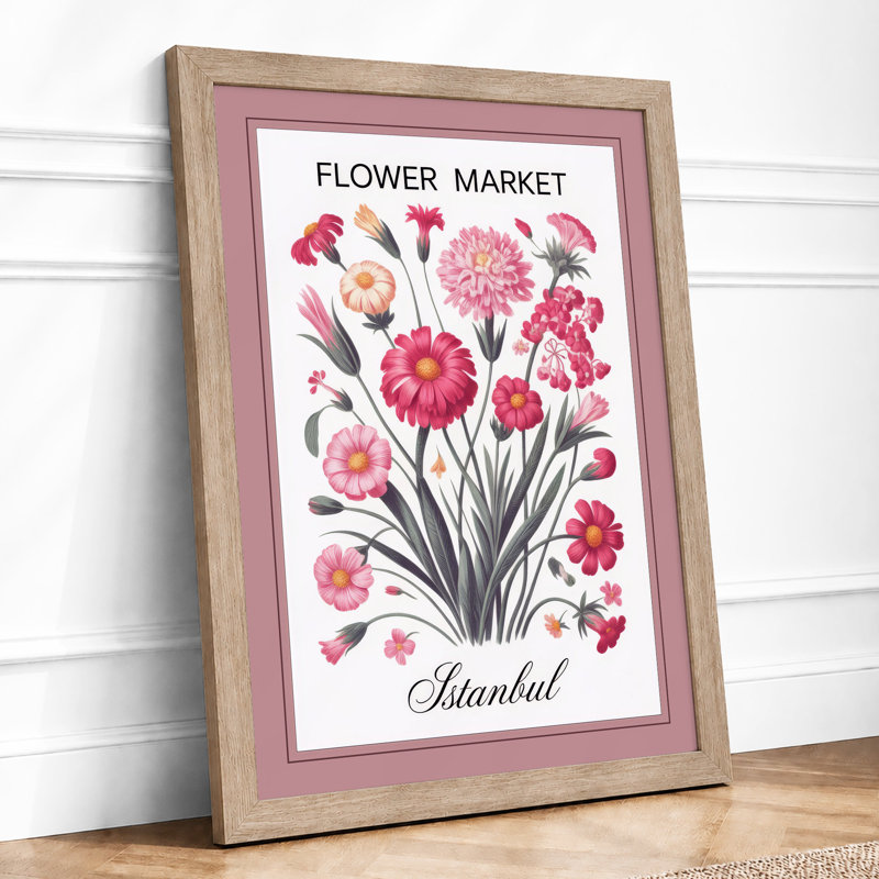Flower Market Istanbul Botanical - Print, A1 - 84.1 x 59.4 cm, Oak