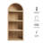 Caleb 4 Arched Display Shelf Bookcase In Tan-2020106177
