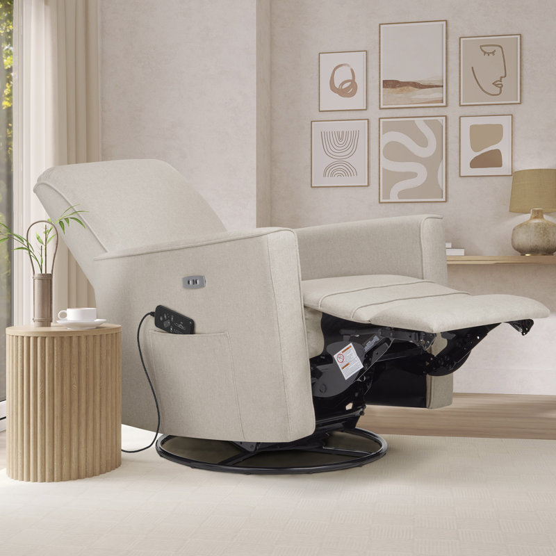 Power Reclining Massage Chair, Light Sand