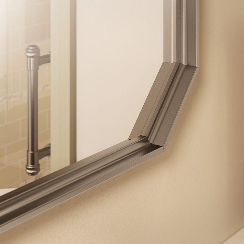 Claude by Studio McGee 22" X 34" Rectangular Framed Mirror, 34.39" x 22.39", Vibrant Brushed Nickel