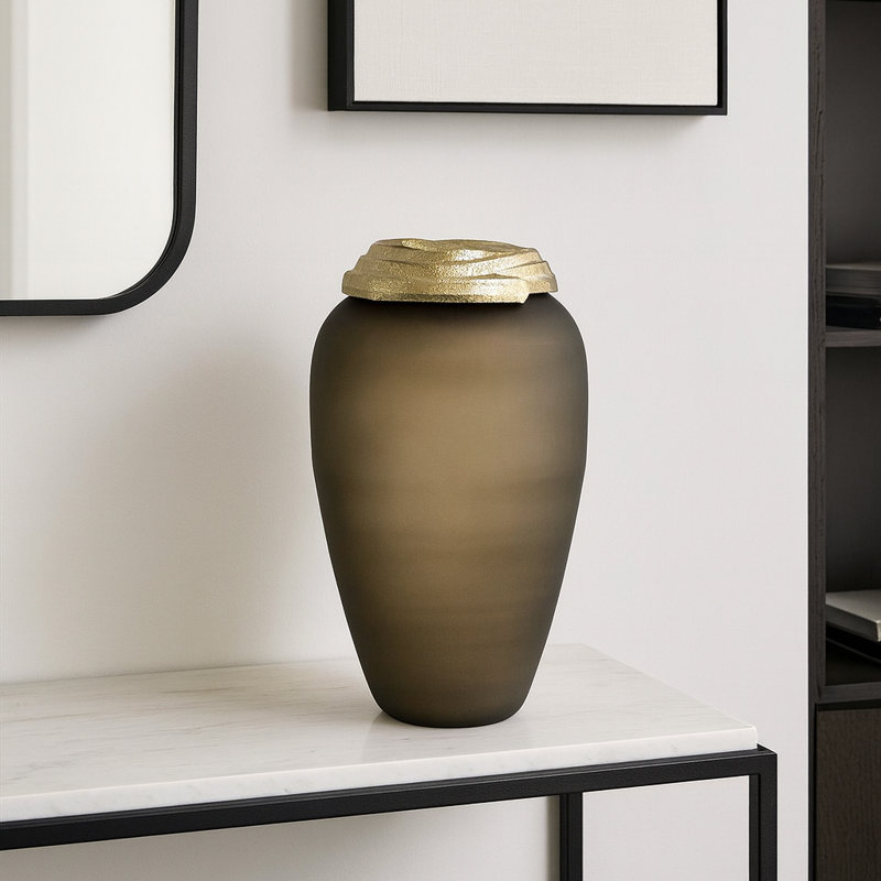 Vase de table Santara, H 11,00 po x l 7,00 po x P 7,00 po