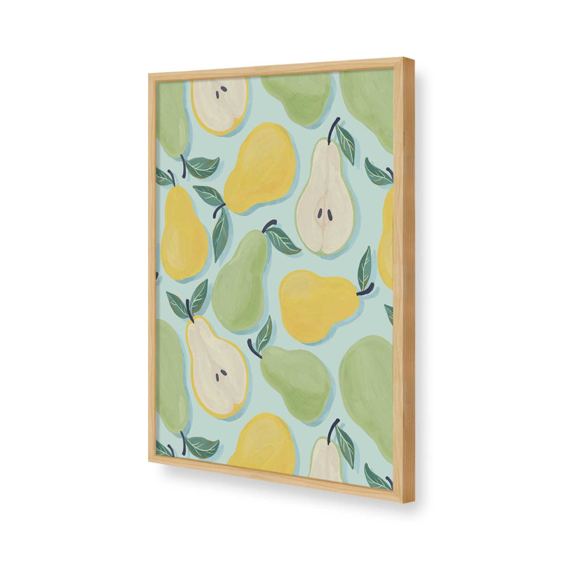 «Fruit Salad Collection Pears» par Garima Dhawan, reproduction d'art sur toile, 16" H x 12" W, Tanné