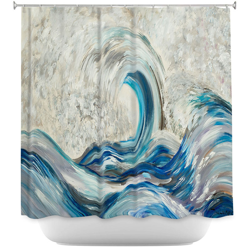 Wave Rolling II Single Shower Curtain