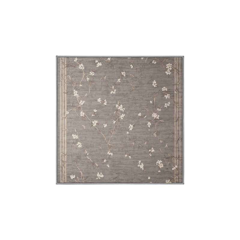 Chenille Washable Abstract Indoor Rug, Square 4'