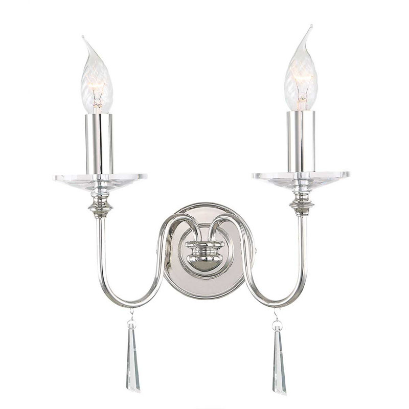 Duluth Candle Wall Light, Polished Nickel