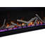 Foyer électrique Amantii Sym-34-Lumina, intelligent, moteur à 3 vitesses, application mobile, réglage de la flamme, flamme multicolore-120089725