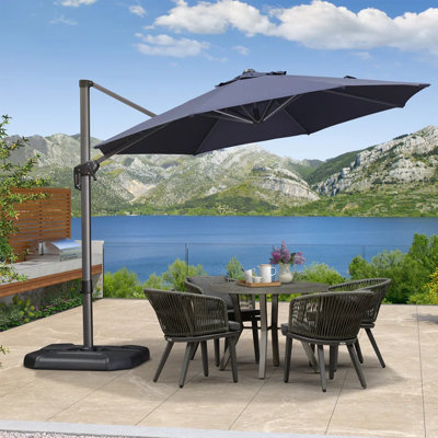 10' Cantilever Navy Umbrella Without Base