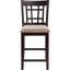 Table Chestnut 5, hauteur comptoir, 4 chaises rembourrées brun clair, table ronde à ovale extensible avec rallonge amovible de 18 po