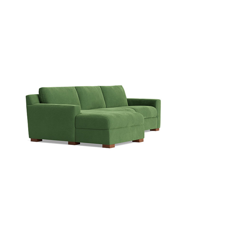 Catalina Chaise Sectional, Right Hand Facing, Performance Velvet - Ivy