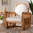 Carrin Bohemian Light Honey Rattan Arm Chair