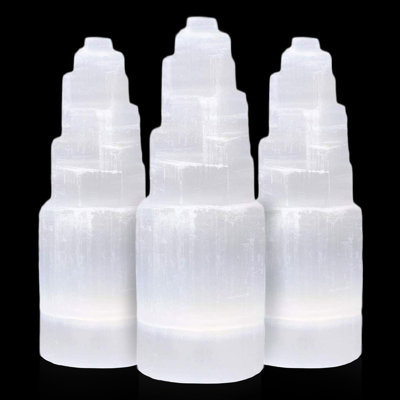 Daymen Himalayan Glow Skyscraper Natural Home Decoration & Meditation Stone - Selenite Crystal Tower