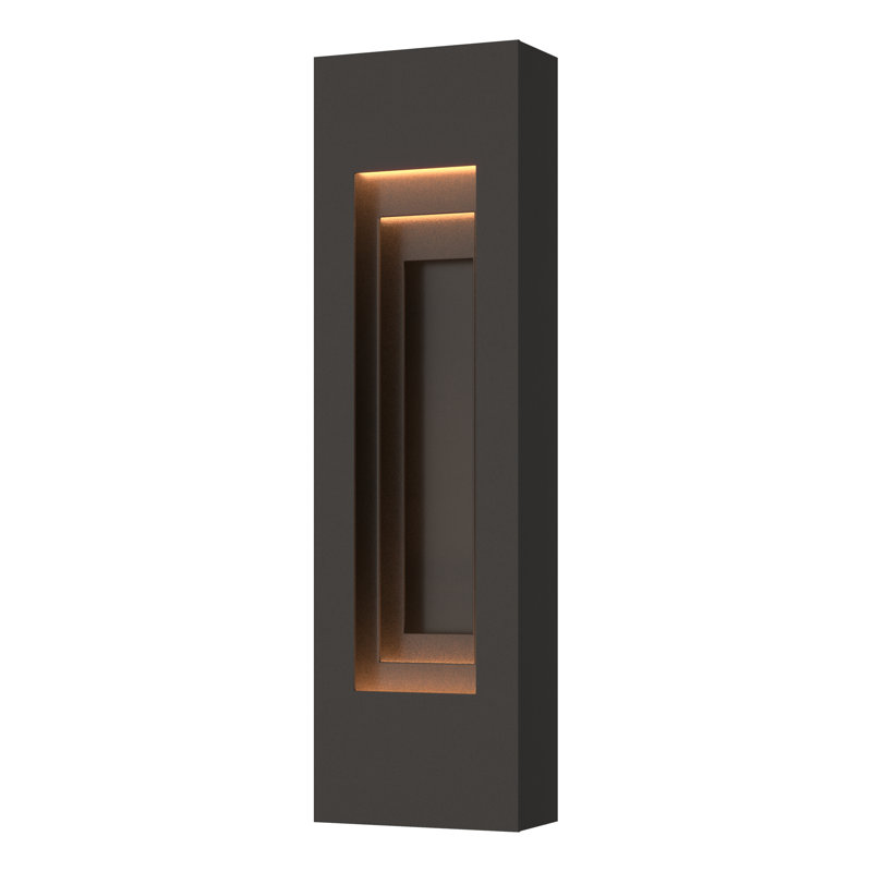 Procession Aluminum Outdoor Flush Mount, 27.5" H x 8" W x 3.9" D, Oil Rubbed Bronze, Coastal Black