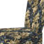 Chaise d'appoint rembourrée traditionnelle bleu foncé et dorée Glamour damassé dorée