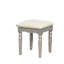 Meuble-lavabo de style transitionnel avec ensemble de tabouret et poignées de rangement