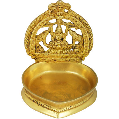 Lampe en laiton Gajalakshmi