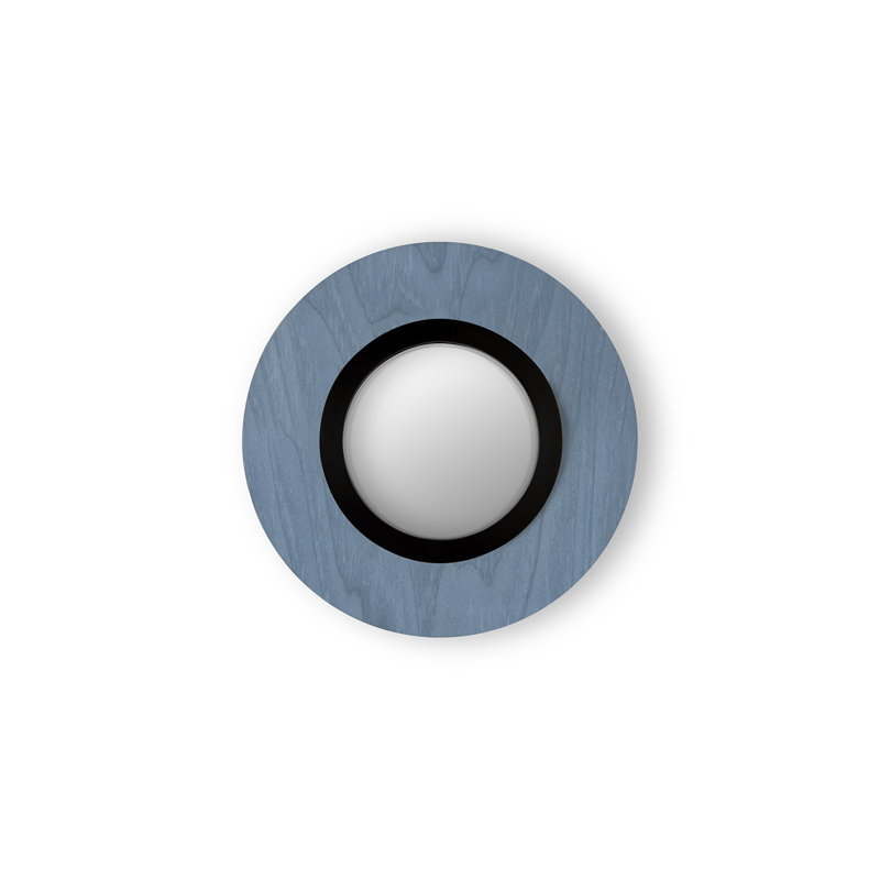 Lens 1 - Light LED Flush Mounted Sconce, Matte Ivory, Sea Blue