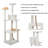  PetMaker 6 Foot Cat Tree with Scratch Posts in Ivory